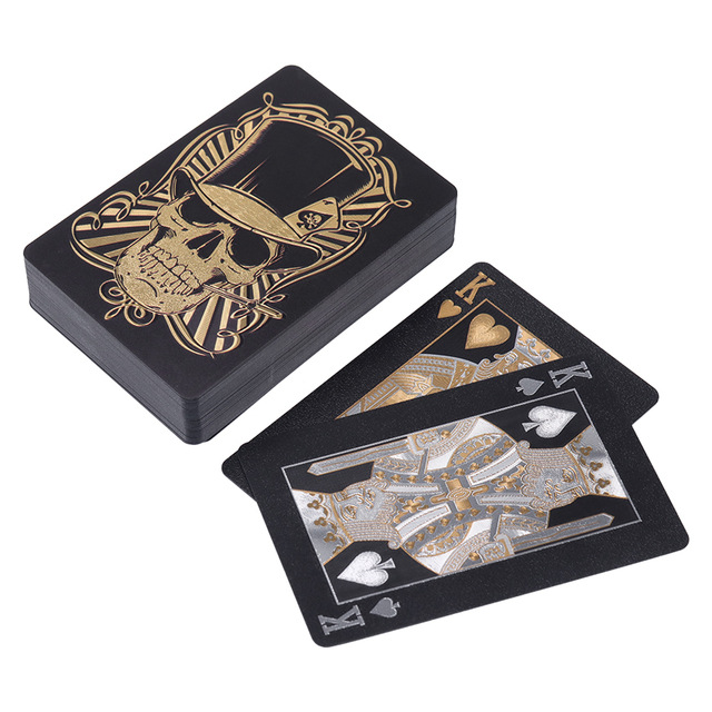 [Best seller] Black bronzing poker factory direct wholesale PVC waterproof poker