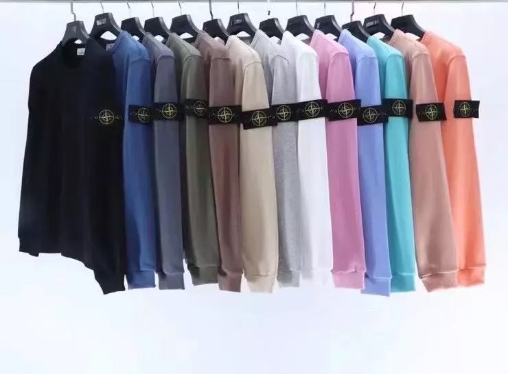 25ss early and spring fashion brand new style Stone island Stone island basic style compass armband terring thin style men and women couples pullover round collar sweater Foto QC de WEIDIAN na Qualit.ly