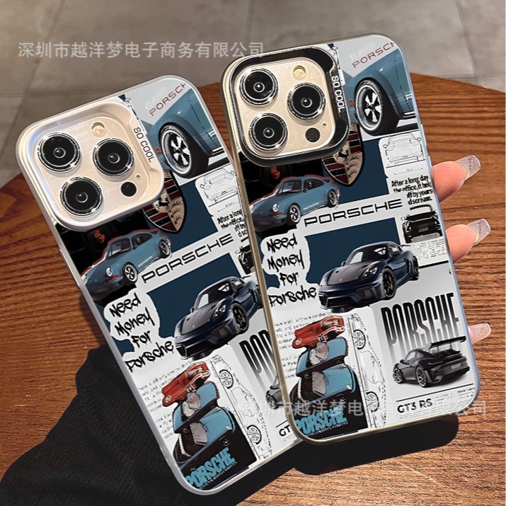 Car Iphone17Pro Mobile Phone Case 16/15/14/13 Laser 12 Apple 11Xsm78 Trendy P