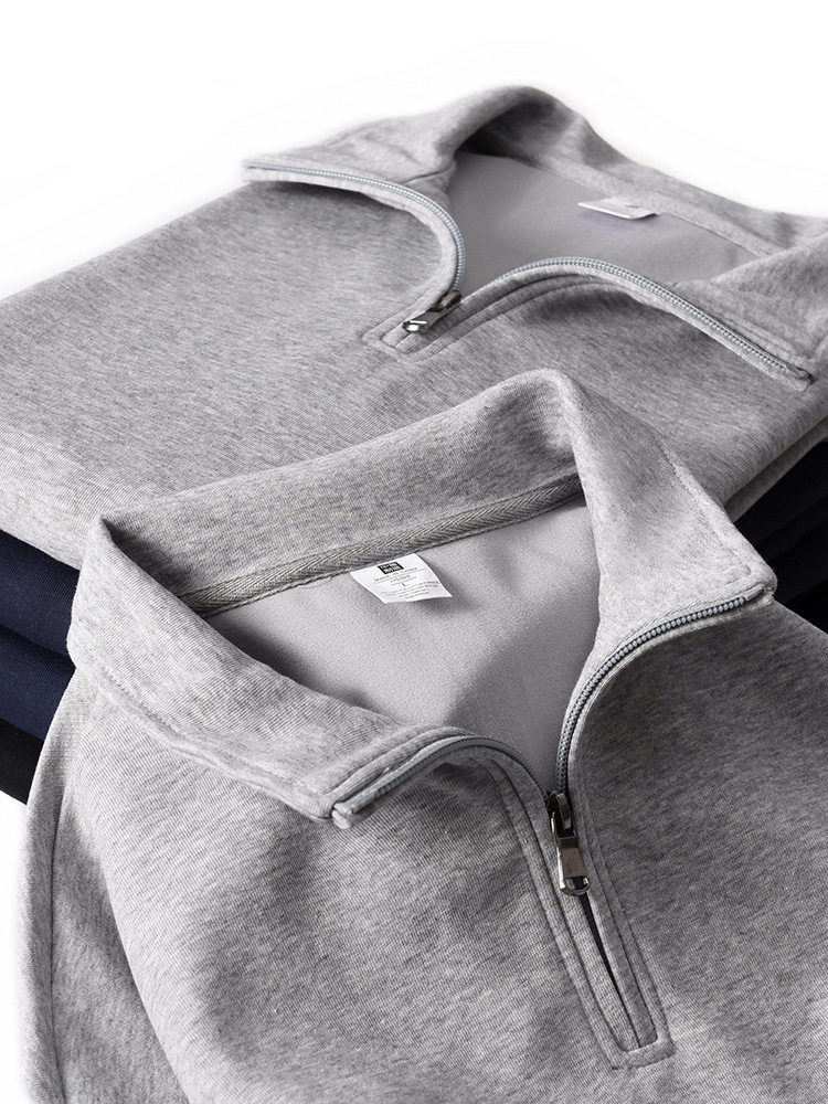 Cross-Border Half-Zip Stand-Collar Sweatshirt for Men and Women, New Autumn and Winter Style, Half-High Collar, Loose Casual Yoga Lapel Jacket