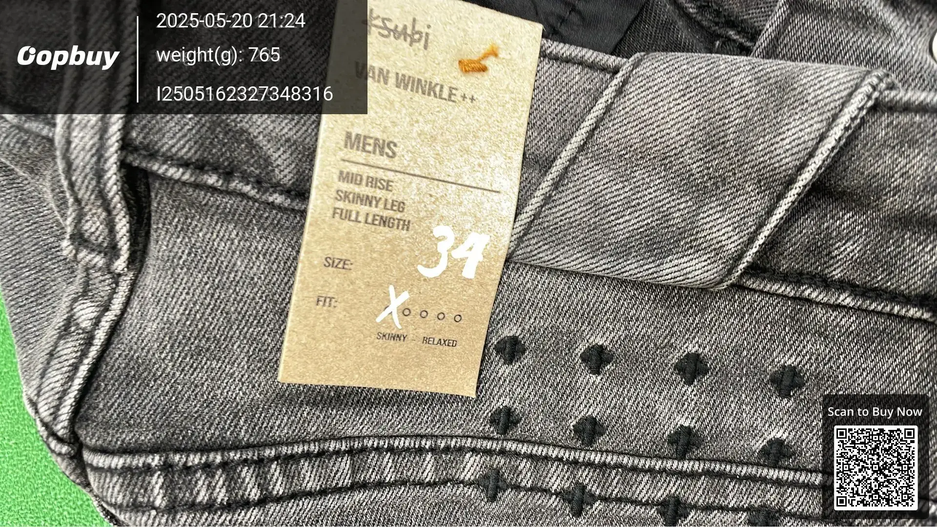 Ksubi Van Winkle Mens Skinny Leg Jeans