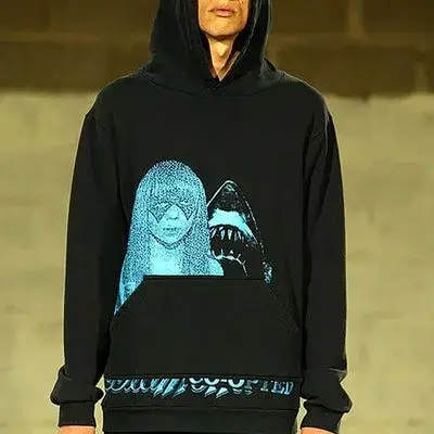 Prism American Dark Street Style Blurred Gradient Oldschool Gloomy Style Unisex Hooded Sweatshirt
