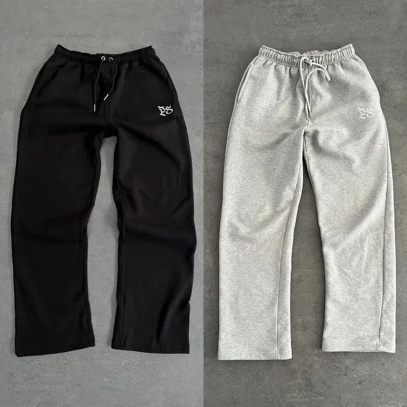 高质量街头嘻哈刺绣针织卫裤男衣服长裤ps卫衣 拉链