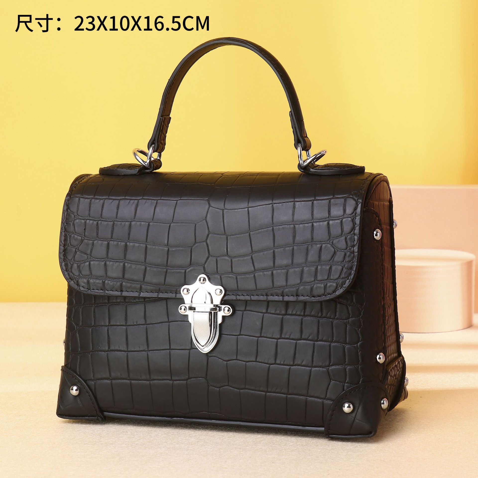 Foggy Crocodile Belly Pattern Case Bag Fashion Women's Handbag Single Shoulder Crossbody Classic Women's Bag High-end Bag Factory