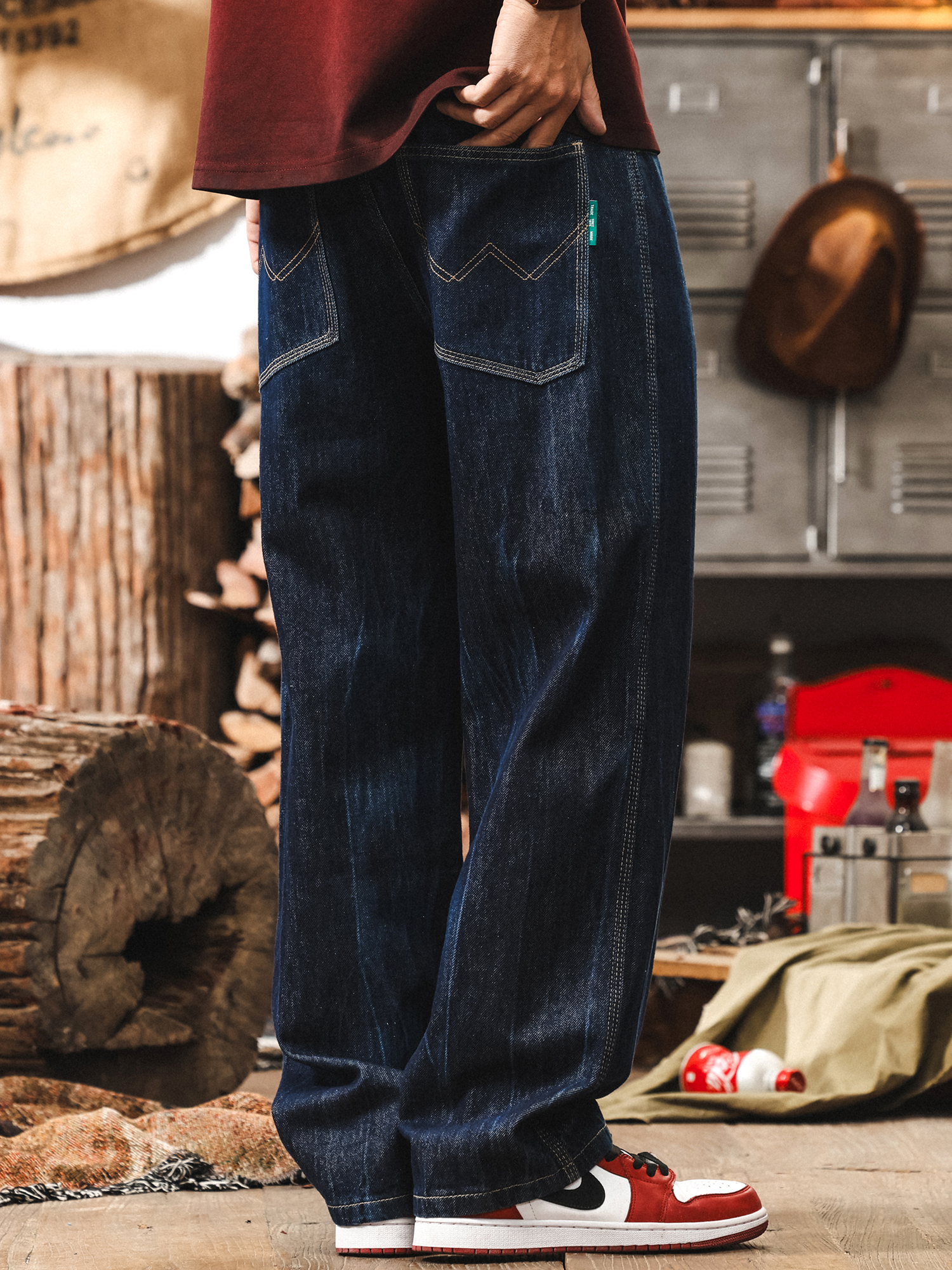 American Retro Loose Wide-Leg Jeans for Men 2025 New Trendy Brand Denim Pants Men's Autumn Straight Casual Pants