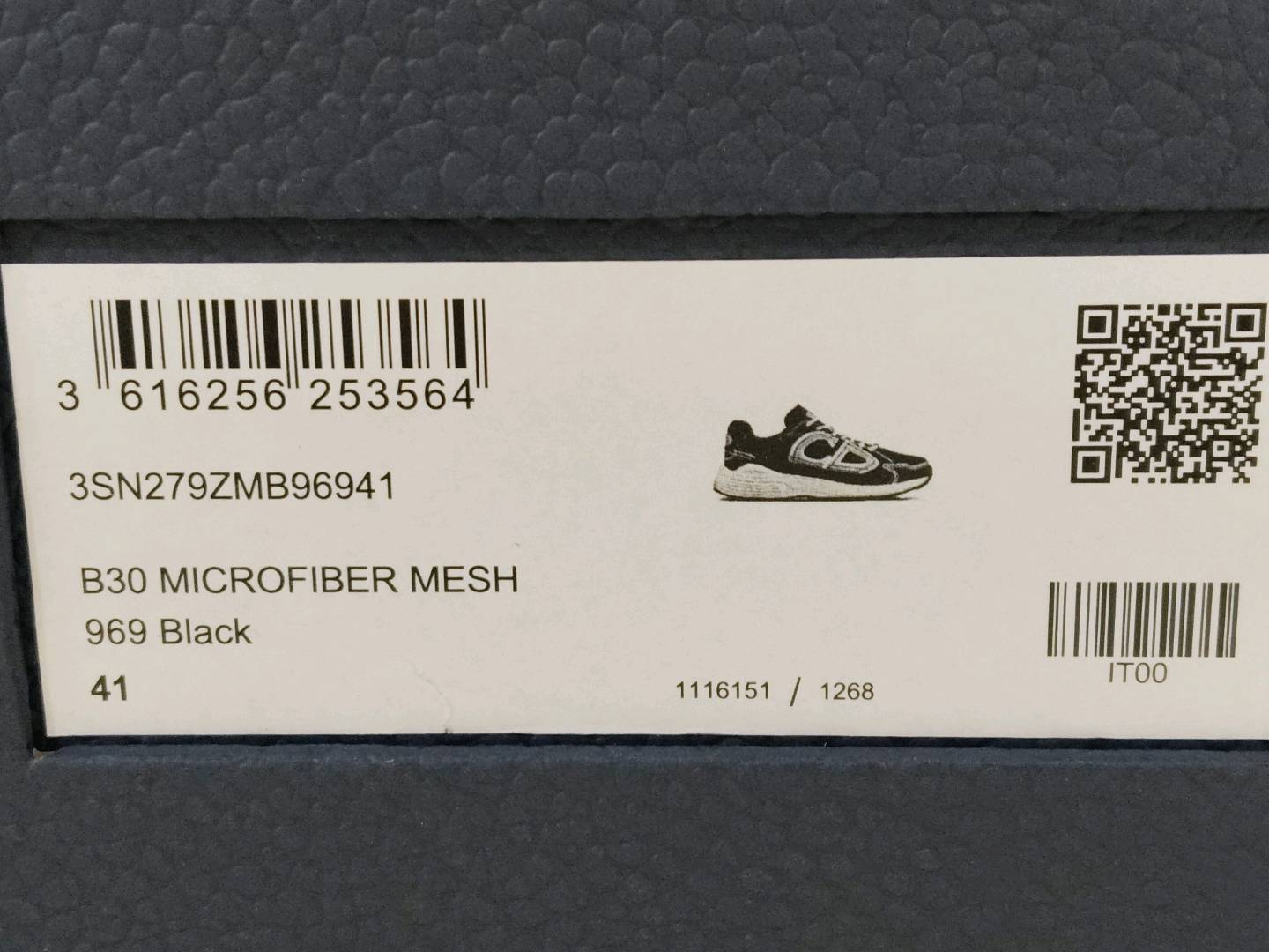 Dior B30 Microfiber Mesh 969 Black QC
