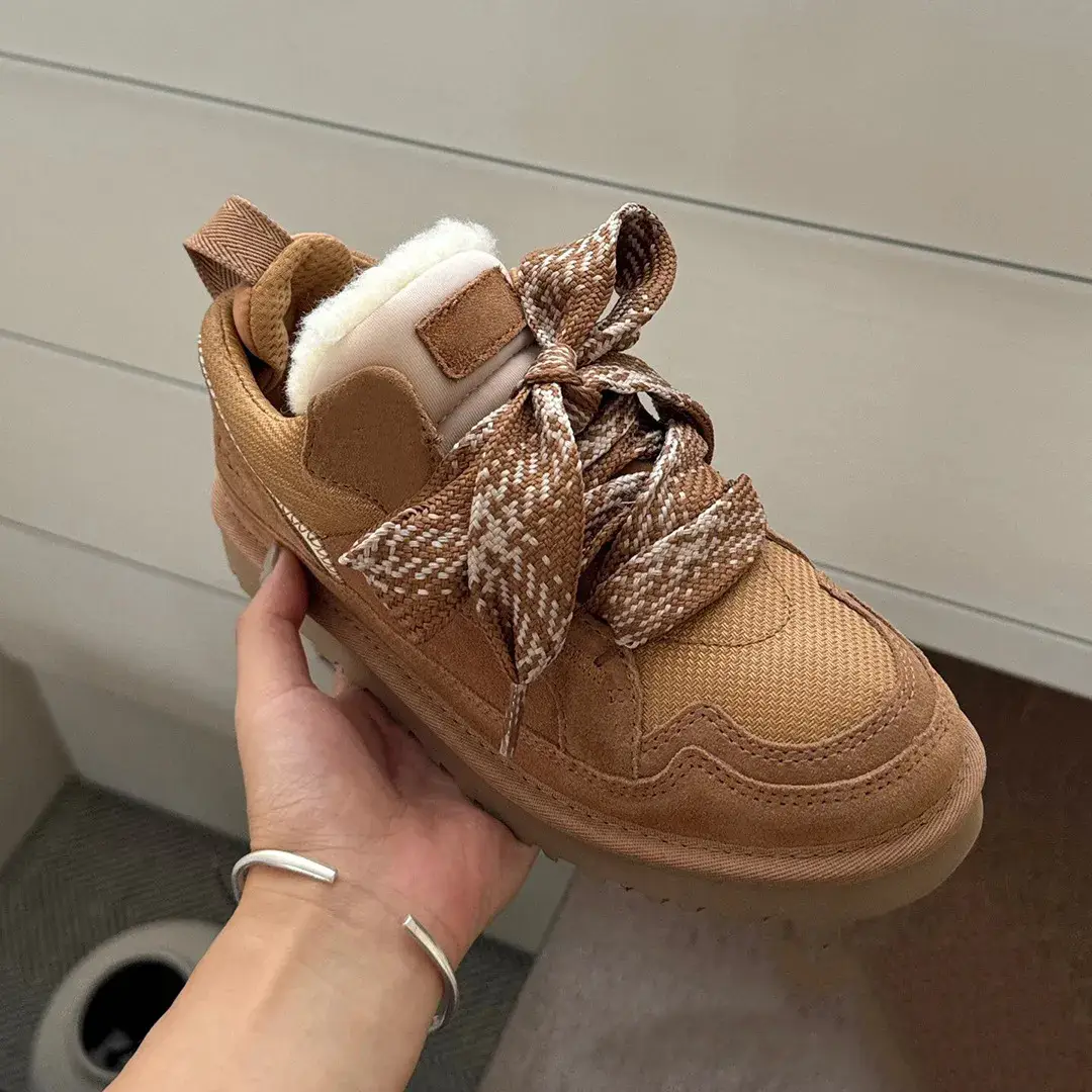 In-Stock Thick-Soled Genuine Leather Shearling Snow Boots Unisex Foreign Trade Winter Fleece-Lined Warm Cross-Border Foreign Trade Shoes