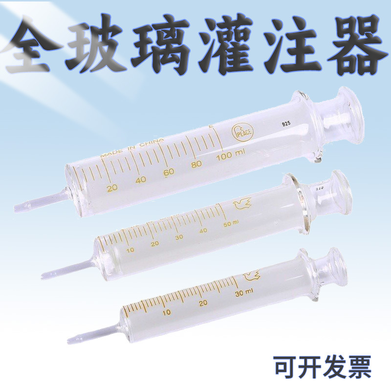 All glass syringe 5 10 50100ml l/syringe enemator/syringe enema syringe teaching aid