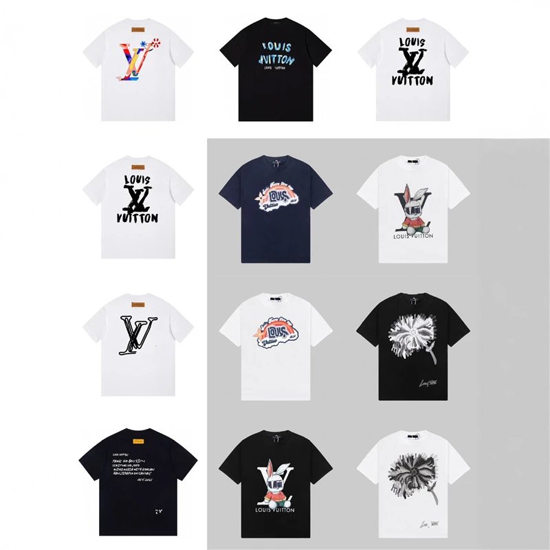 正确版 夏季新款logo字母休闲宽松男女百搭圆领短袖