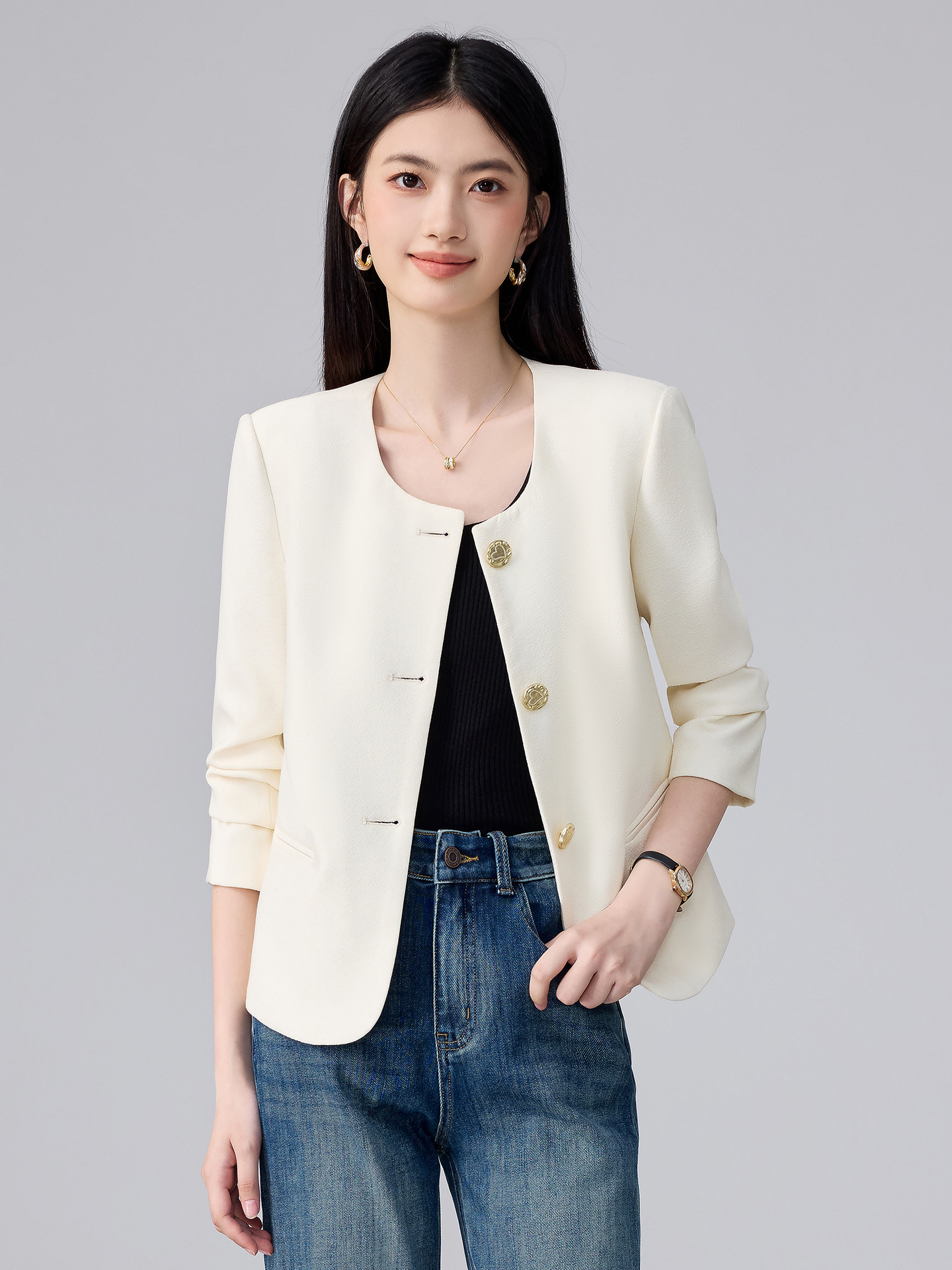 Short Chanel-Style Jacket for Women, Spring and Autumn 2025 New Model, High-End Luxury Elegant Socialite Petite Blazer