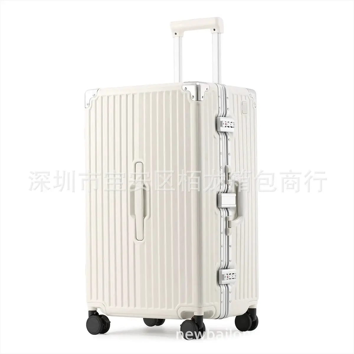 外贸出口铝合金框行李箱密码箱运动款PC拉杆箱大容量万向轮旅行箱