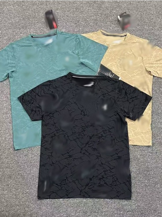 Ice Silk Short-sleeved suit Men's Summer Men's T-shirt Breathable Quick-drying Casual Sports suit Thin plus size Clothes 1/2