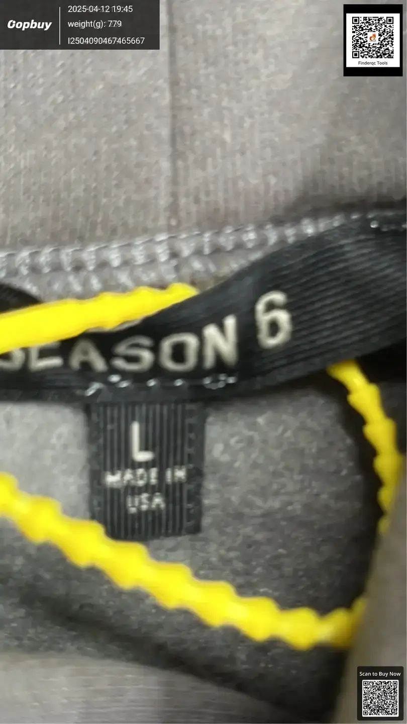 KANYE YEEZY SEASON6 solid color washed sweater American high street loose men's and women's fleece-lined hoodie winter