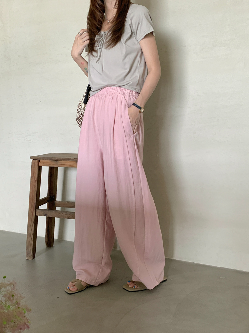 Gagd Air Wrinkled Pants, Ultra-Light Tencel Linen Wide-Leg Yamamoto Pants for Small People, Pear-Shaped Lazy Walking Pants
