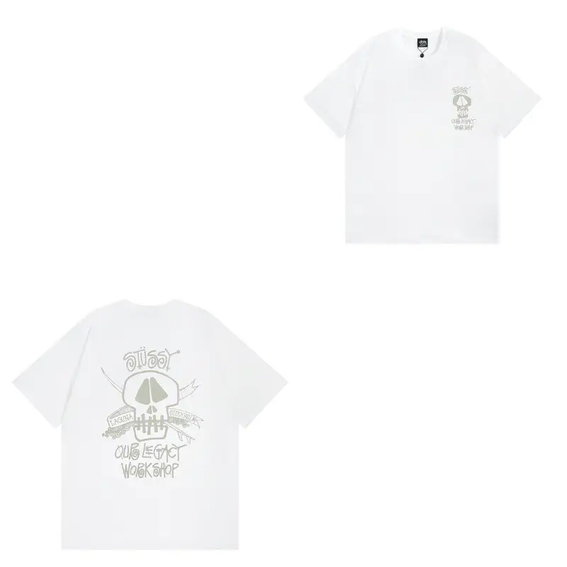 Stu World Tour Print Short Sleeve T-Shirt Unisex Full Series Dropshipping Cross-Border Trendy Brand