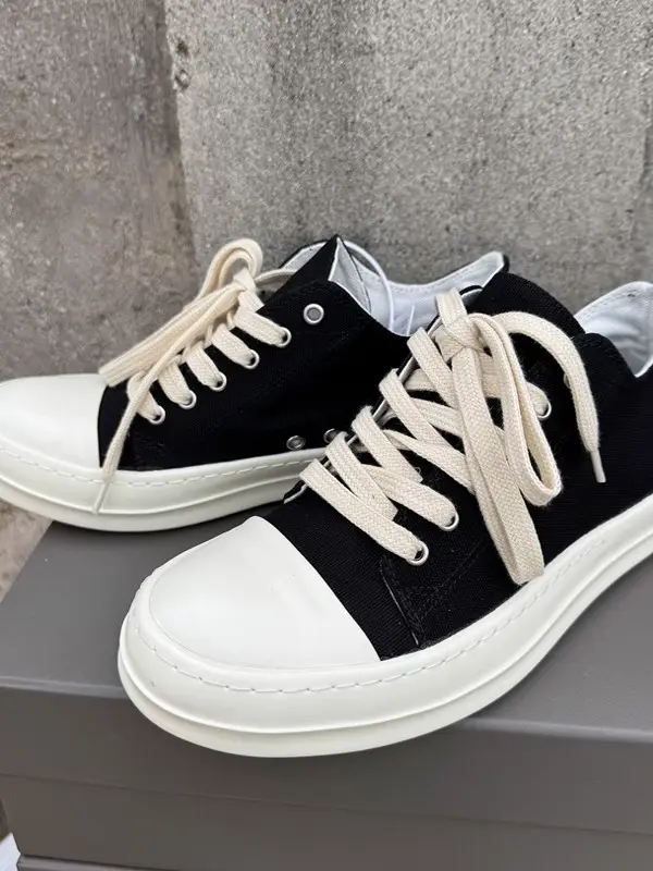 Ro low top canvas men's shoes denim big head ds lace up women's shoes couple trendy board shoes casual milk scented sole double line