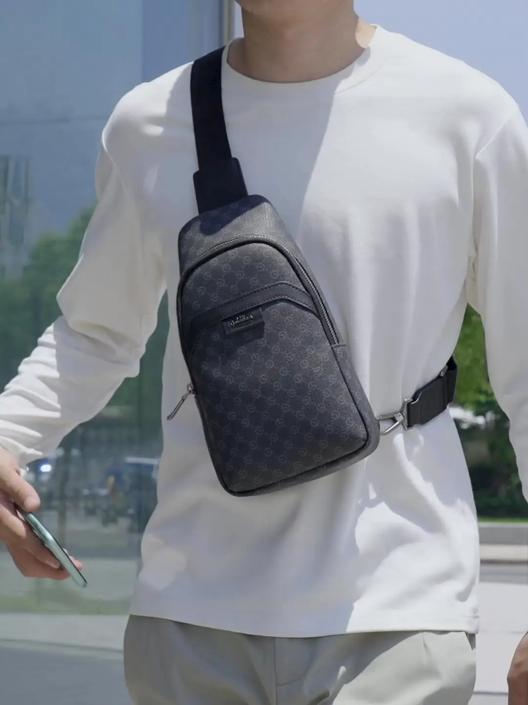 Goldlion Chest Bag Men's Crossbody Bag 2025 New arrival Men Shoulder Bag Backpack Men's Bag Trendy Backpack Shoulder Bag