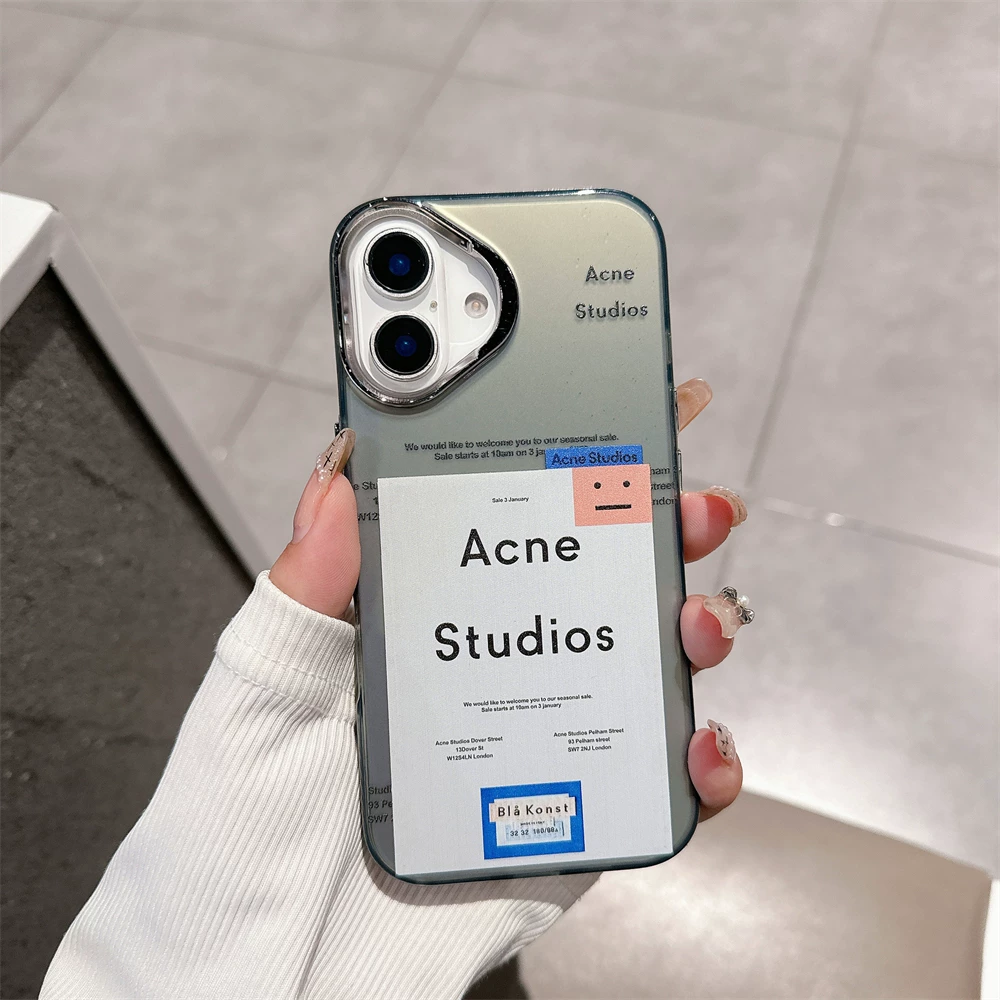 适用于苹果17pro手机壳iPhone17promax潮牌ACNE STUDIOS韩国16promax创意个性15promax全包14promax防摔保护