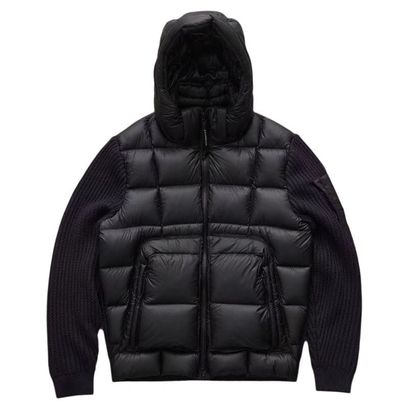 CP秋冬季新款毛衣拼接棉服连帽保暖加厚万圣节轻超轻多巴胺蓬松