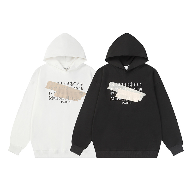 Trendy Brand Maison Margiela Mm6 High-Quality Unisex Fleece Hoodie Sweatshirt Long Sleeve Foto QC de 1688 na Qualit.ly