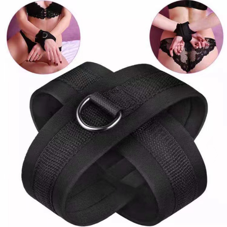 Foreign trade SM fun cross handcuffs adult supplies bundled bondage flirting sponge handcuffs auxiliary toys wholesale