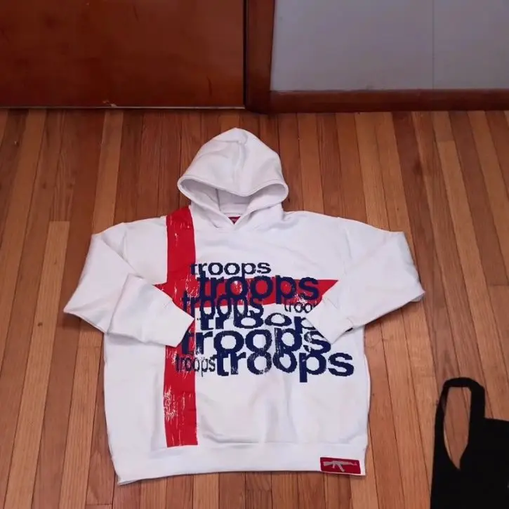 2025 Europe and the United States cross-border war and peace theme y2k street print sweatshirt one piece wholesale