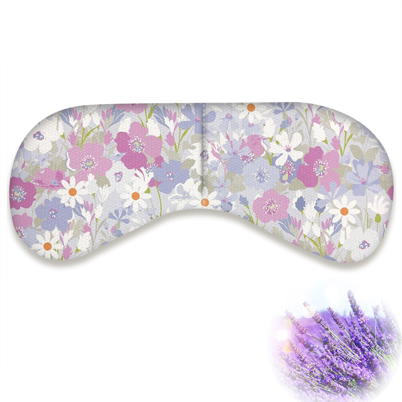 Printed Linen Yoga Eye Pillow Microwave Heating Flaxseed Lavender Hot Pack Meditation Hot Compress Sleeping Eye Mask