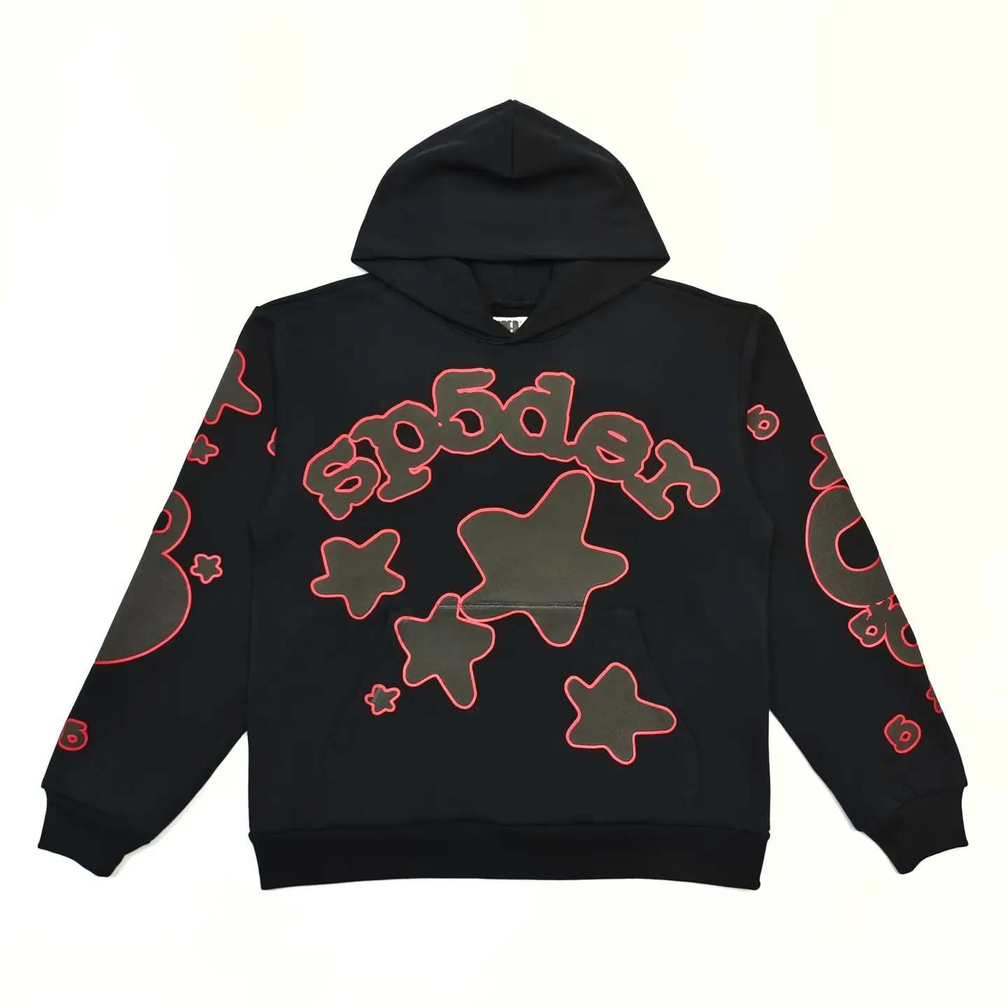 Sp5der 555555 Big Star Letters Print Sweatshirt High Street Trendy Hoodie