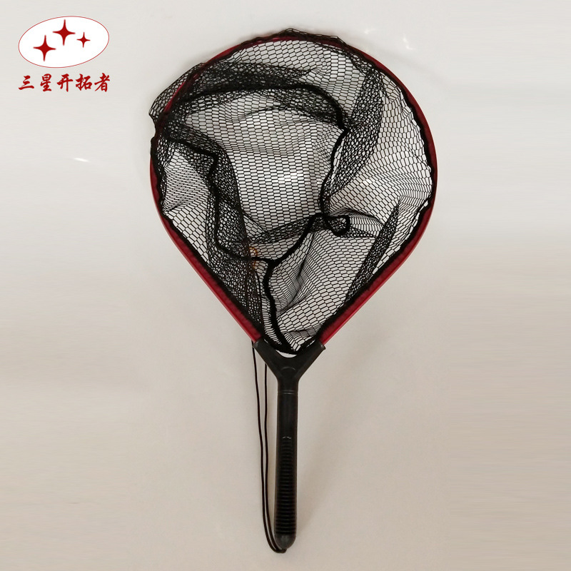 Fishing net head net pocket fishing big fish net pocket fishing net stainless steel short fishing net rod fishing net outdoor fishing supplies