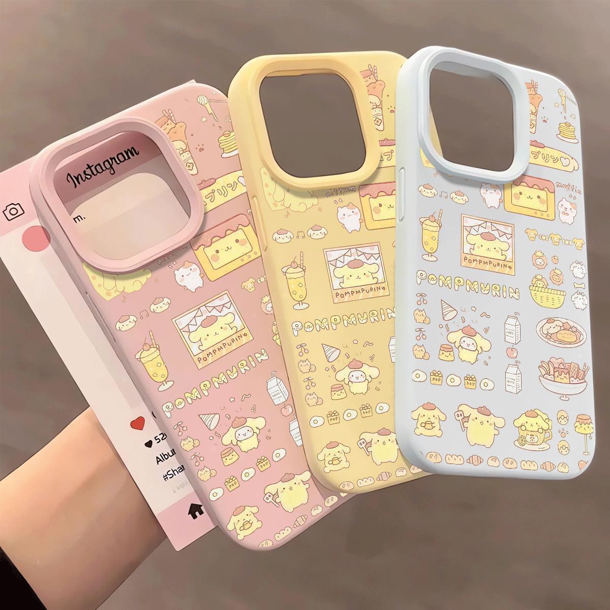 Dessert Pudding Dog-Themed Soft Case Suitable for Apple 17 Pro Max, 16, 15, 14 Pro, and 12 Pro