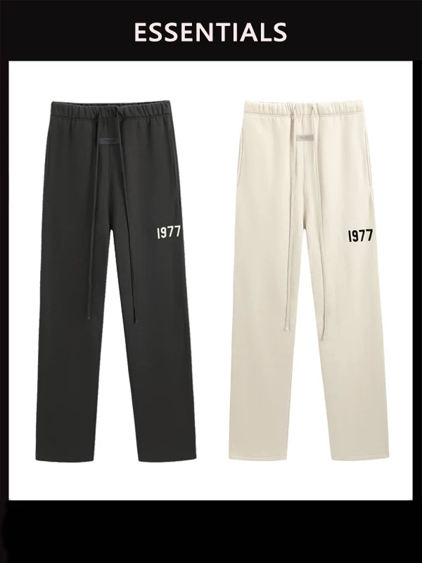 Ningbo Original Factory】Fog Kimi Essentials Sweatpants Women's Wide-Leg Pants 1977 Straight-Leg Long Pants Men's Trendy