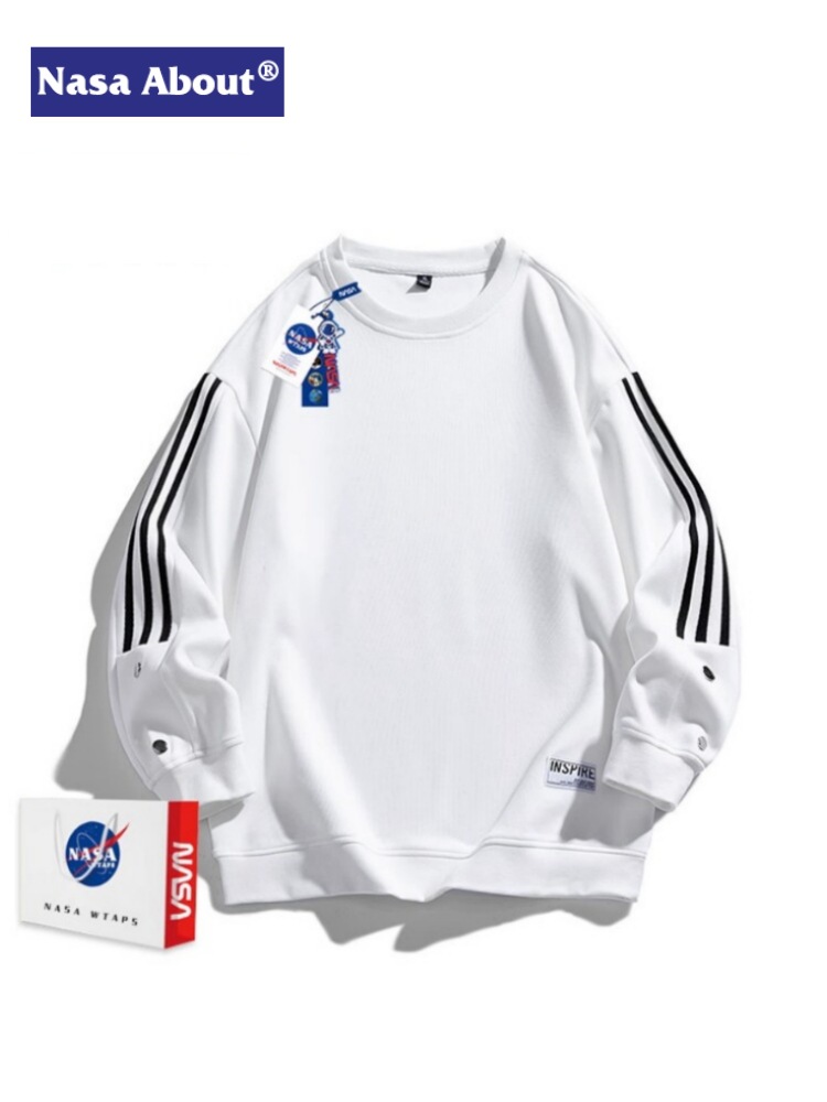 Nasa about Flagship Store Sweatshirt Trendy Brand Men's Autumn American-Style Heavyweight Base Shirt Couple's Spring and Autumn Top