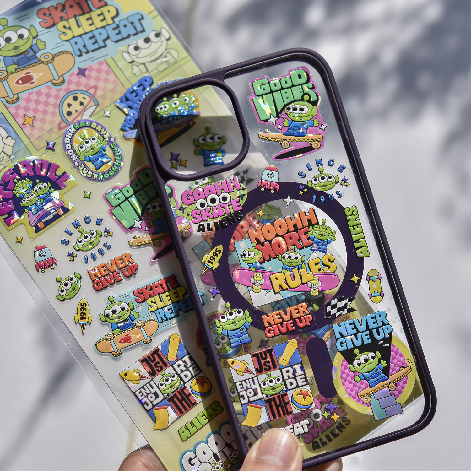 Disney & Tomoni Cartoon Mickey and Toy Story Cute Stickers Guka Creative Phone Case Stickers