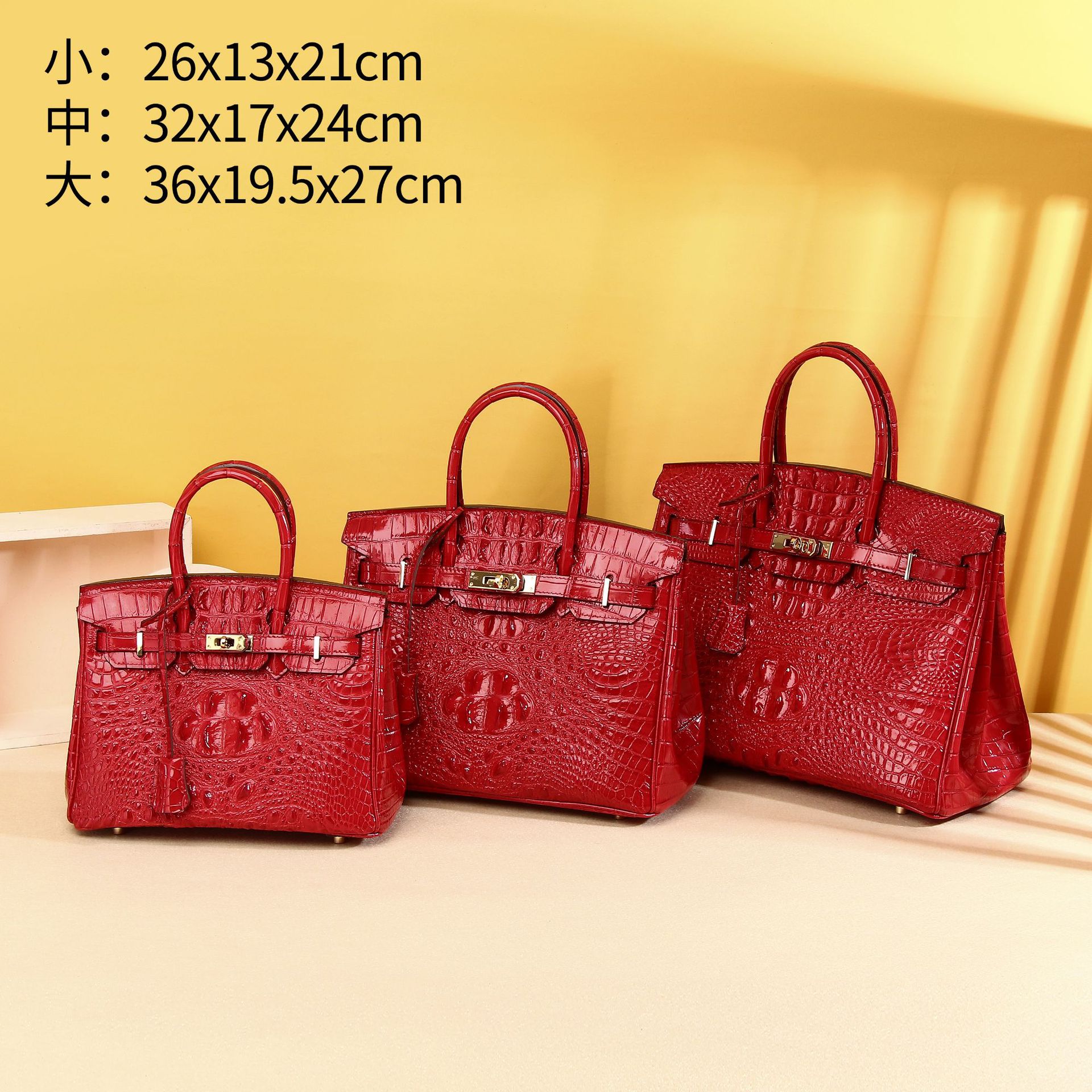 Crocodile Fish Bone Pattern Classic Platinum Bag Large Capacity Women's Wrist Bag High-end Banquet Bag All-match Women's Bag Factory Wholesale