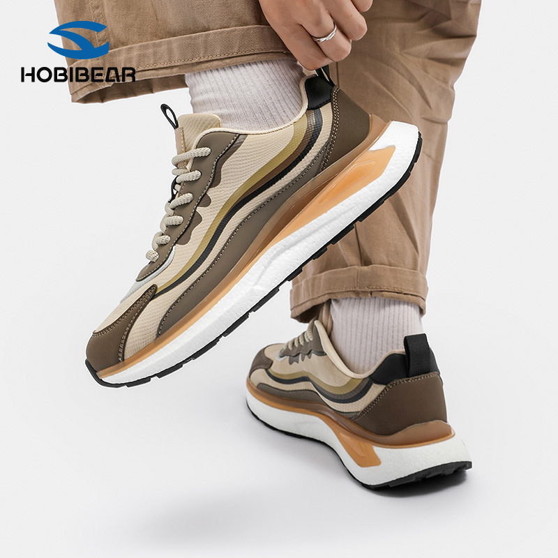 Hobibear Leather Men's Shoes Spring & Fall Casual Sports Trendy Shoes Forrest Gump Shoes Men's New Running Shoes Dropshipping