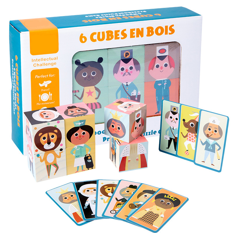 Children's changeable figure jigsaw puzzle 3D three-dimensional building blocks puzzle six-sided painting science and education toys factory direct distribution