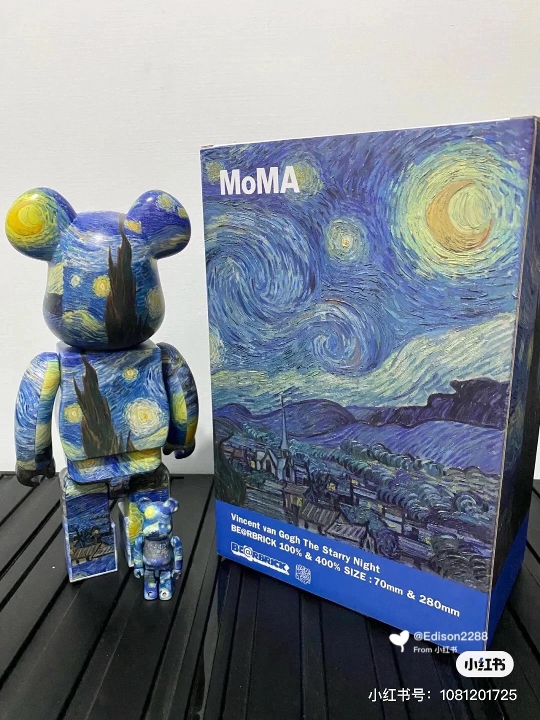 【现货】BE@RBRICK MoMA Design Store 梵高系列油画积木熊手办公仔玩偶 photo QC de WEIDIAN sur Qualit.ly
