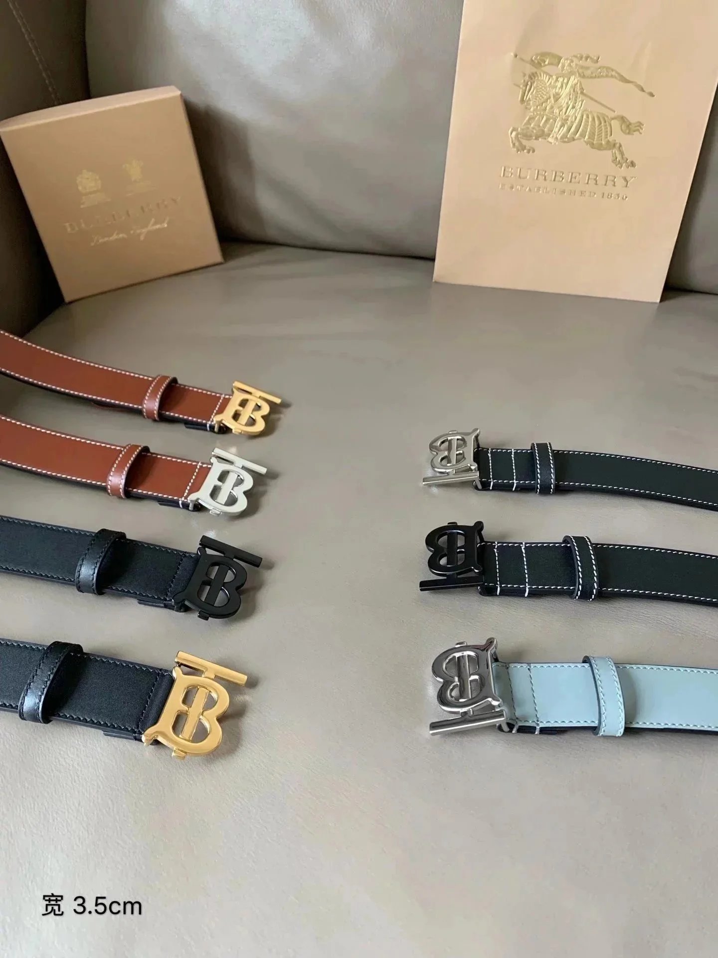 High quality B 家新款男士真皮腰带平滑扣商务休闲皮带