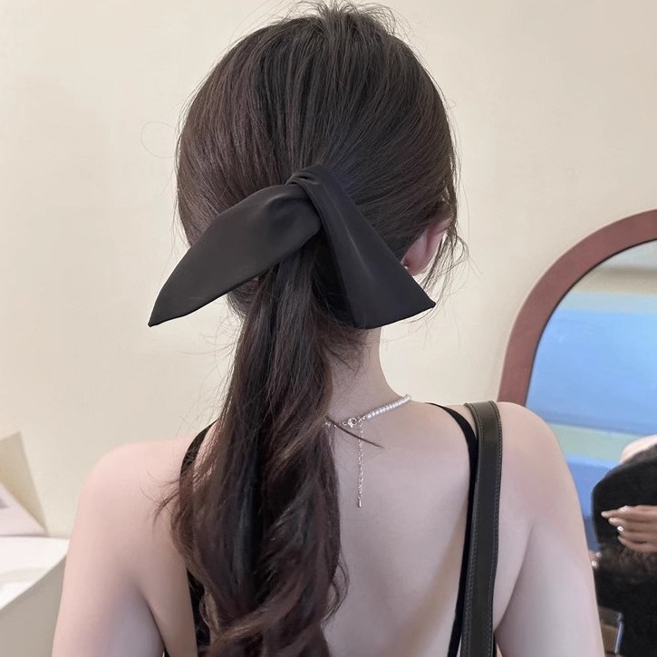 Women's Grab Clip Satin Rabbit Ear small size Banana Clip Vertical Clip Hairpin Hairpin Paddle Clip Non-slip Hair South Korea Hair Accessories