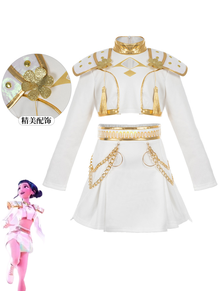 Hunting Magic Girls Group Cosplay Costume K-Pop Korean Wave Superstar Lumi Zoe Mila Cosplay Stage Outfit Set