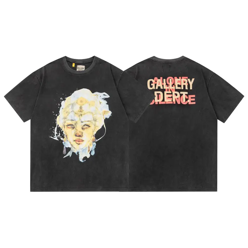 Cross-border Gallery dept American fashion brand short-sleeved summer loose retro washed Old High Street T-shirt for men