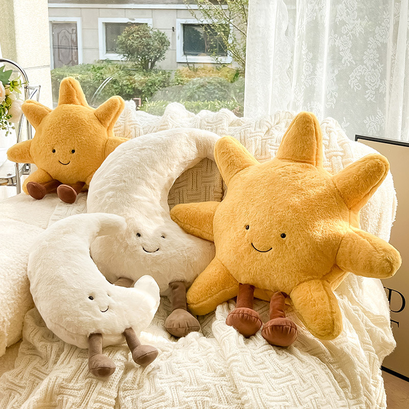 Ins-Style Sun Pillow Sofa Living Room Pillow Moon Cushion Bay Window Tatami Cushion Female Plush Toy