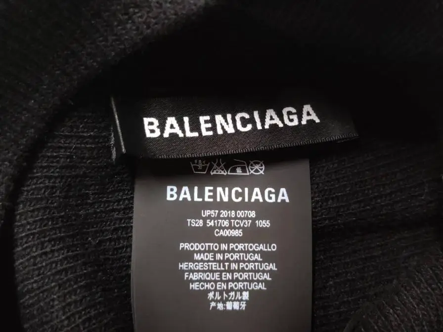 Balenciaga Black Knit Beanie