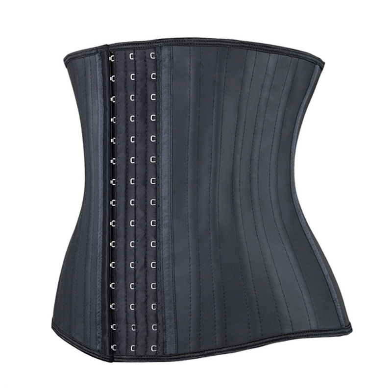 Cross-border Gloss Latex Shaper Sport Belt 25 Steel Bone Rubber Belatback Belt latexwaisttraner