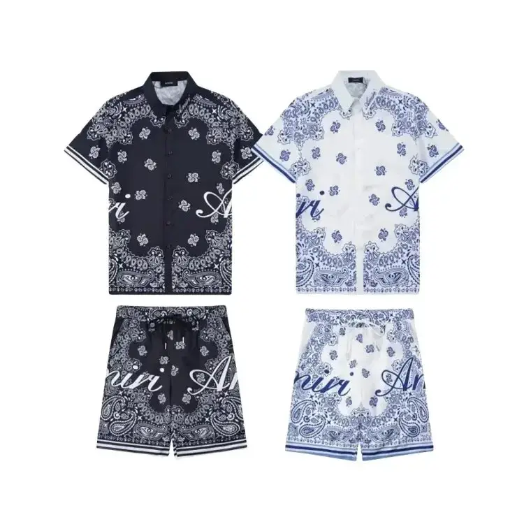 Amiri Bandana Print Shirt and Shorts Set