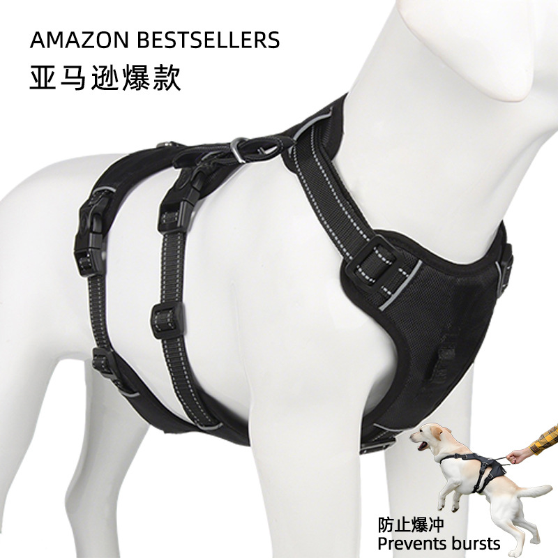 Cross-Border Pet Leash, Large Dog Harness, Large Dog Harness, Anti-Tear, Bite-Resistant, Wear-Resistant Dog Harness, Retractable