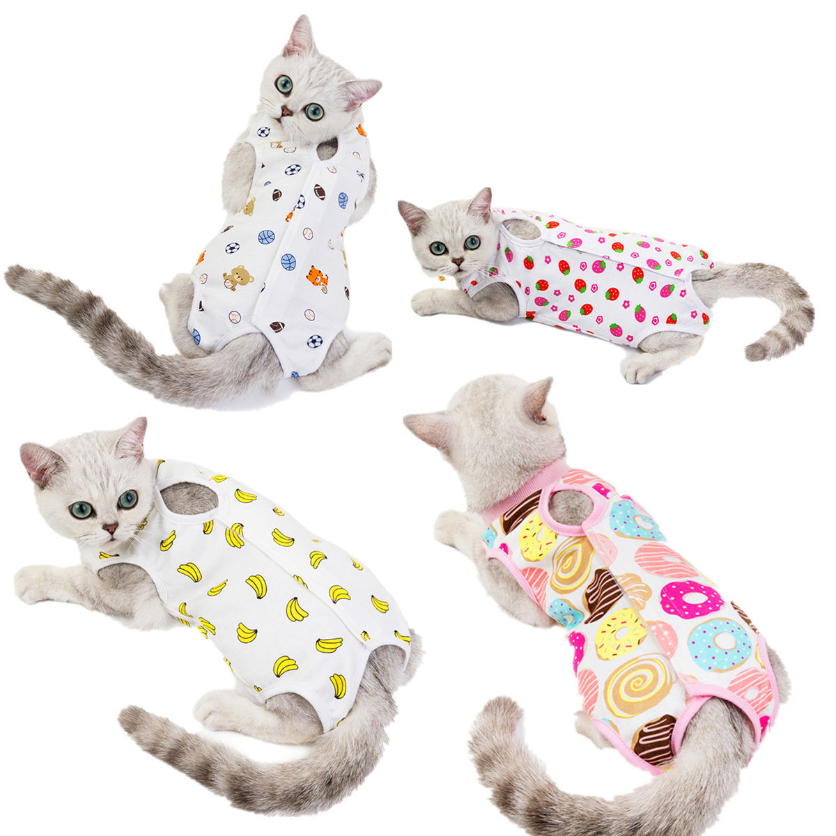 Cat sterilization clothing cat postpartum clothes spring and summer cat surgical clothing anti-licking weaning clothing four-leg homewear