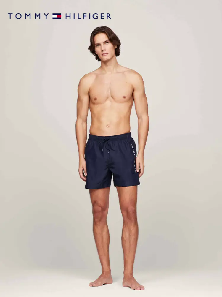 Tommy25 New arrival Spring/Summer Men's Clothing Classic Embroider letter Drawstring Waist Casual Sports Home shorts 03258