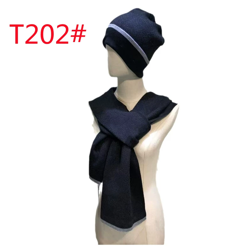 T202# Men's designer hat scarf set luxury Women's winter hat