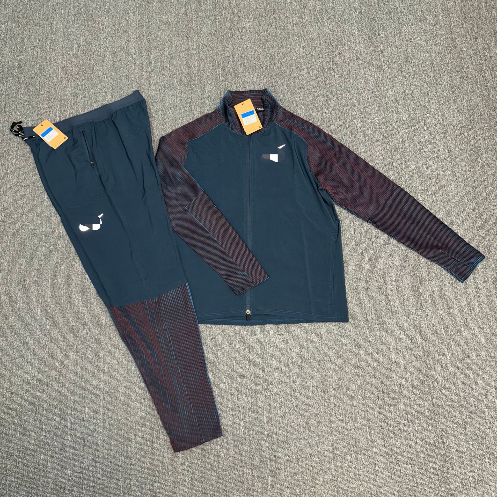 Brand In-Stock Zip-Up Set, Slim-Fit, Stretchy, Sports Casual, Quick-Dry, Long-Sleeve, Track and Field, Men's New Spring and Autumn Long Pants QC-foto från 1688 på Qualit.ly